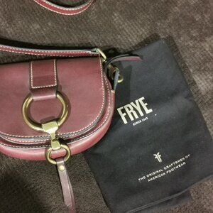 Burgundy/Antique Brass Crossbody EUC # 232